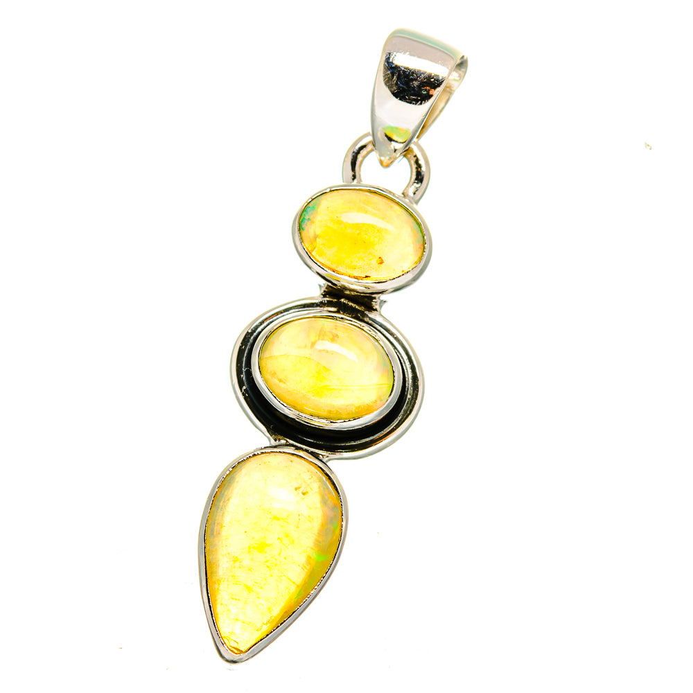 Ethiopian Opal Pendants handcrafted by Anasilvercos - PD16451