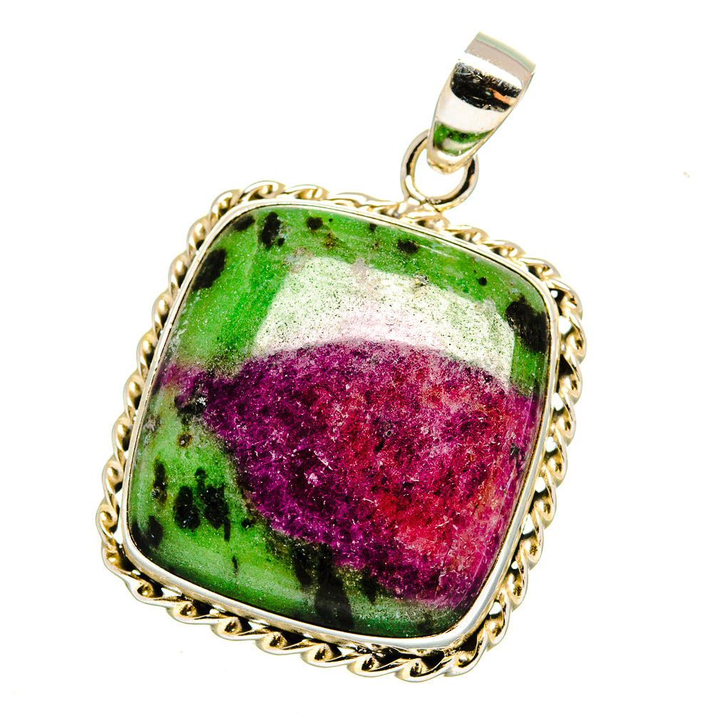 Ruby Zoisite Pendants handcrafted by Anasilvercos - PD16477