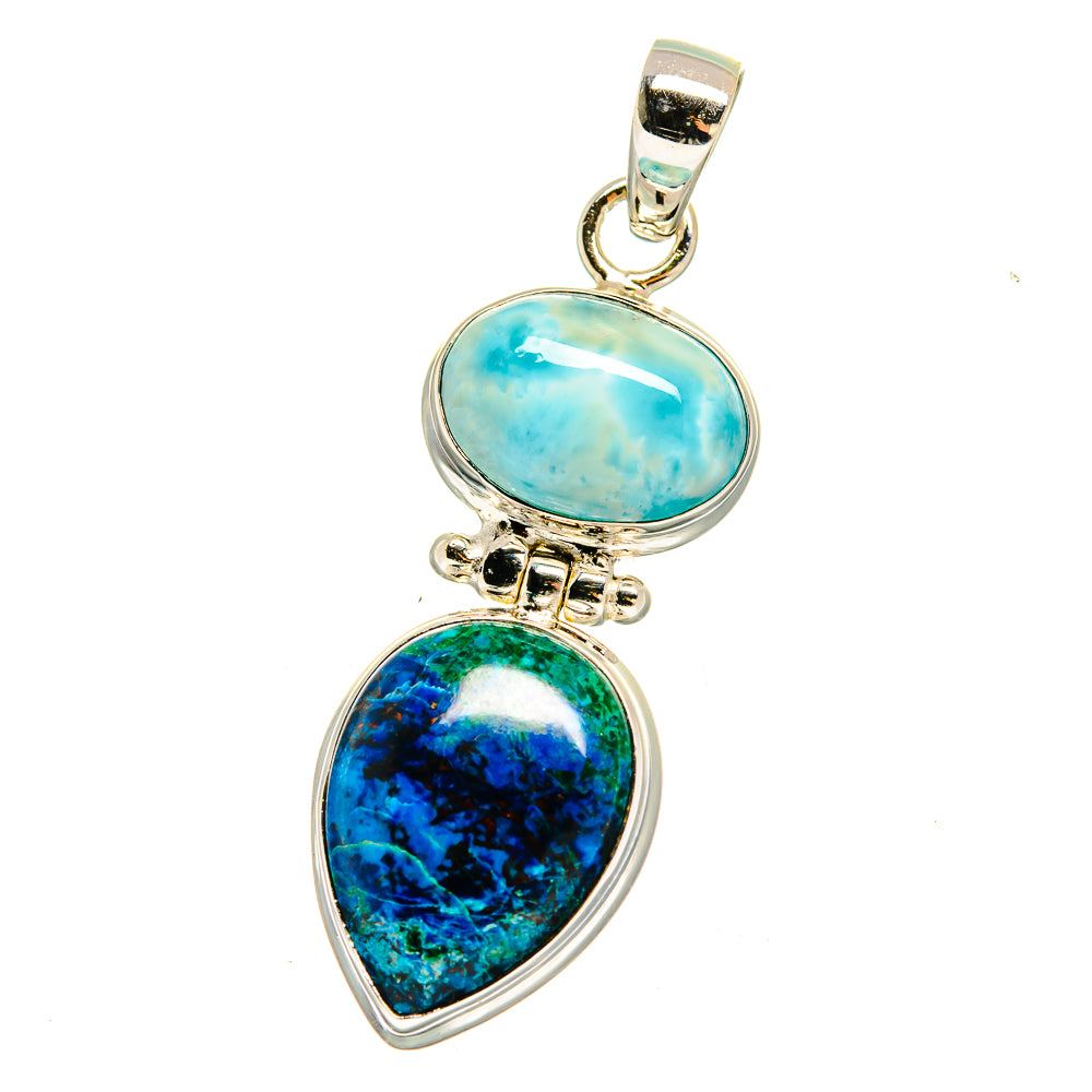 Shattuckite, Larimar Pendants handcrafted by Anasilvercos - PD16479