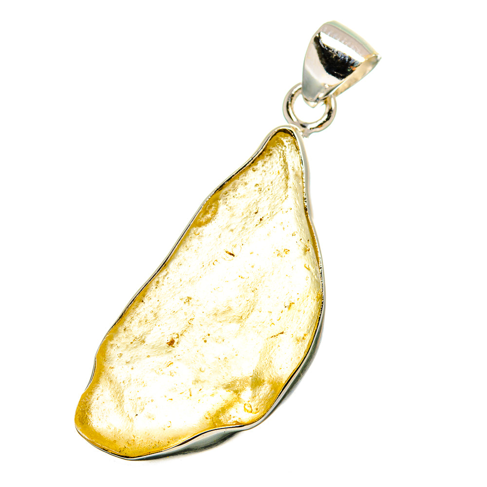 Libyan Desert Glass Pendants handcrafted by Anasilvercos - PD16483