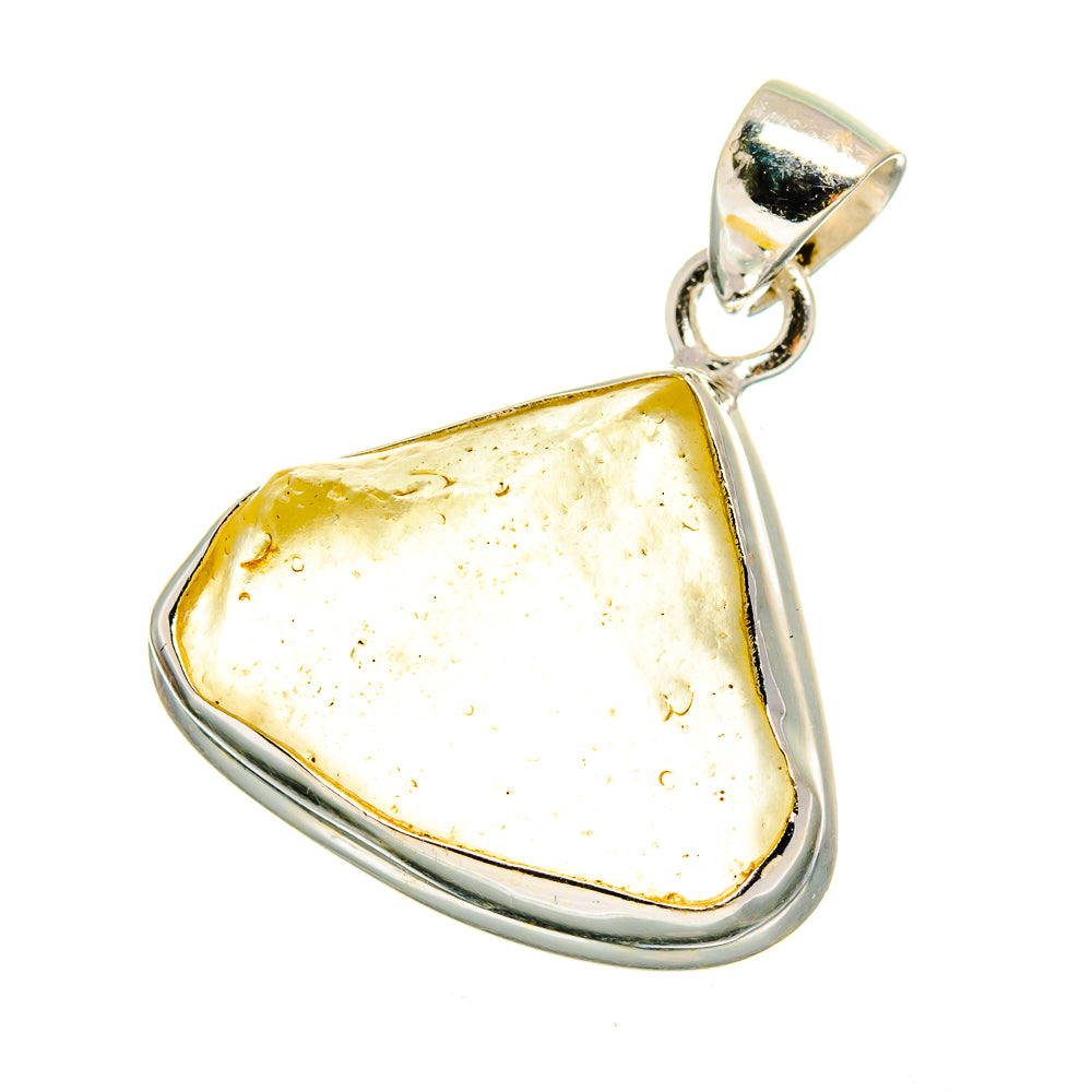 Libyan Desert Glass Pendants handcrafted by Anasilvercos - PD16484