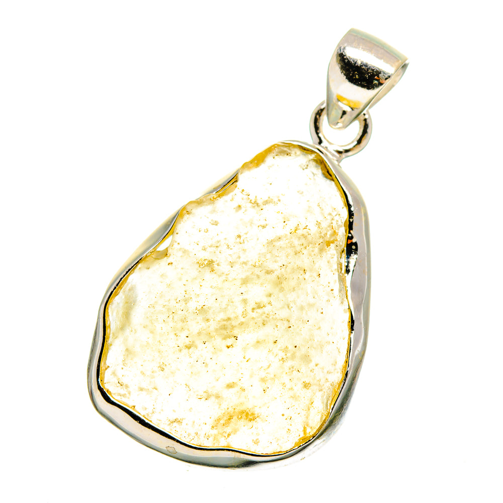 Libyan Desert Glass Pendants handcrafted by Anasilvercos - PD16485