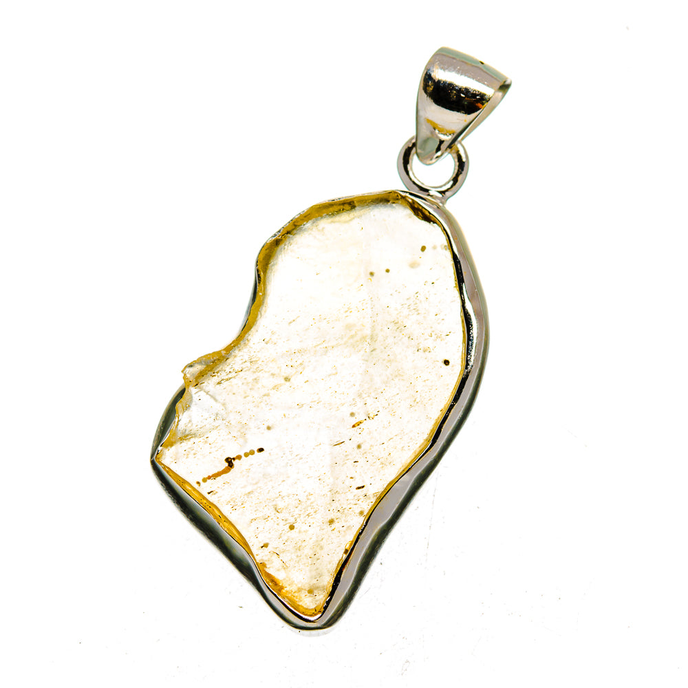 Libyan Desert Glass Pendants handcrafted by Anasilvercos - PD16487