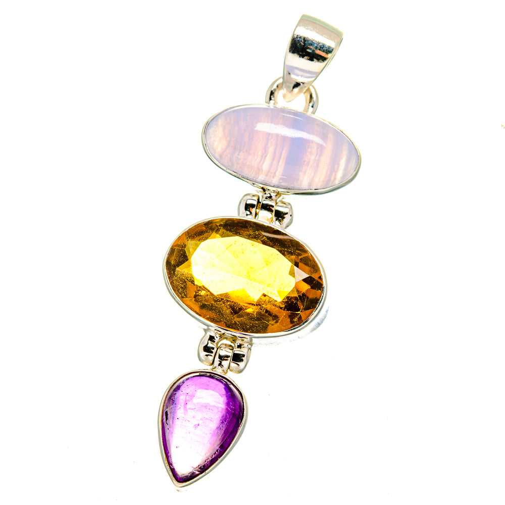 Mandarin Citrine Pendants handcrafted by Anasilvercos - PD16490