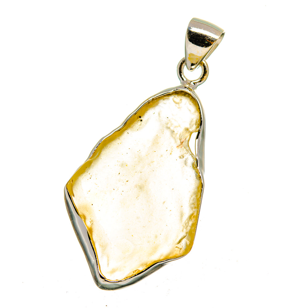 Libyan Desert Glass Pendants handcrafted by Anasilvercos - PD16511
