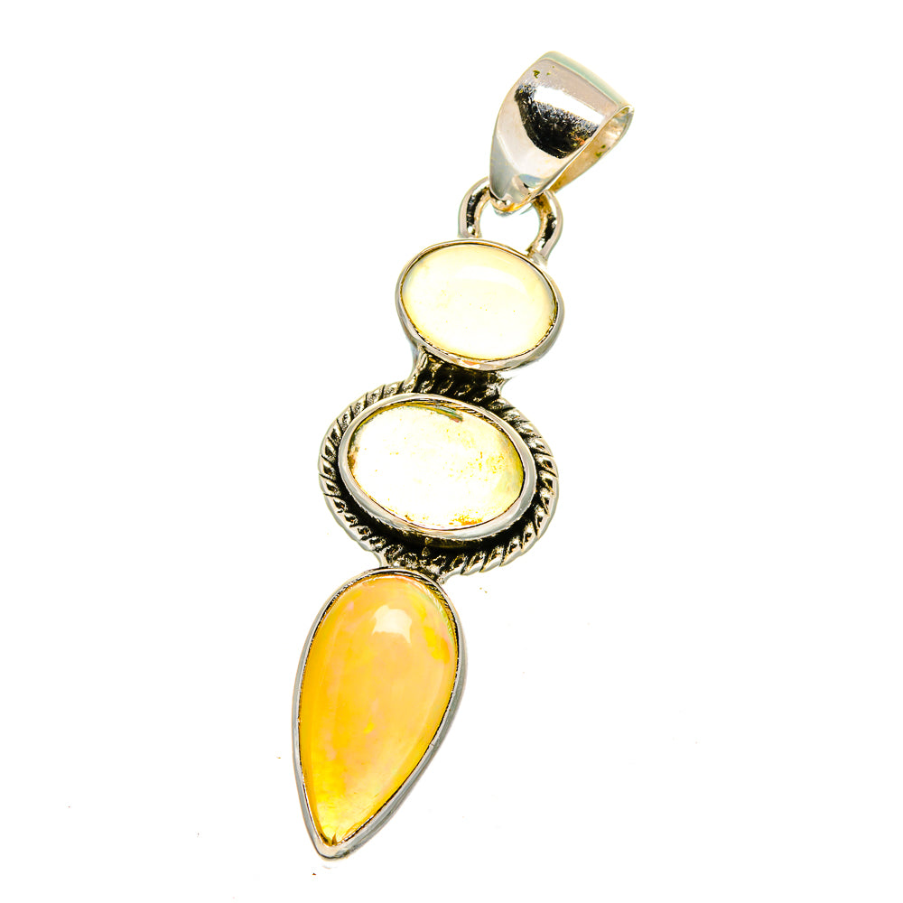 Ethiopian Opal Pendants handcrafted by Anasilvercos - PD16512