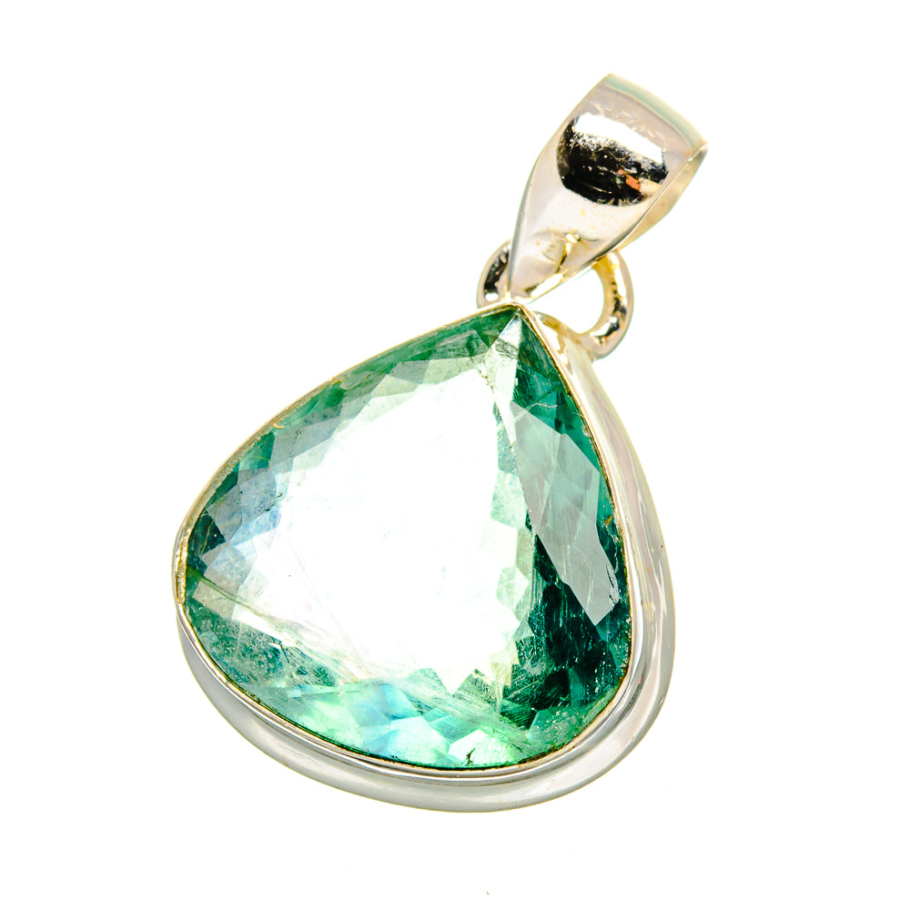 Green Fluorite Pendants handcrafted by Anasilvercos - PD16514