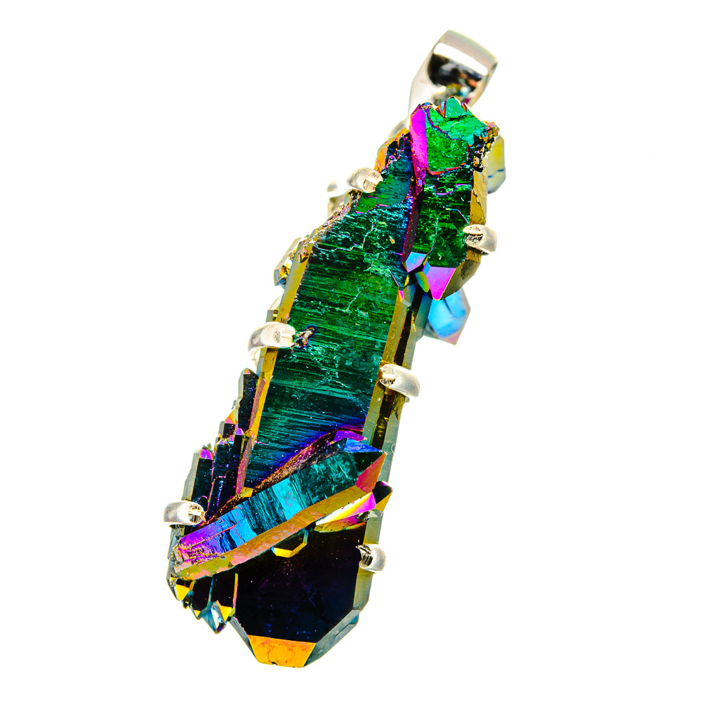 Titanium Sunshine Druzy Pendants handcrafted by Anasilvercos - PD16518