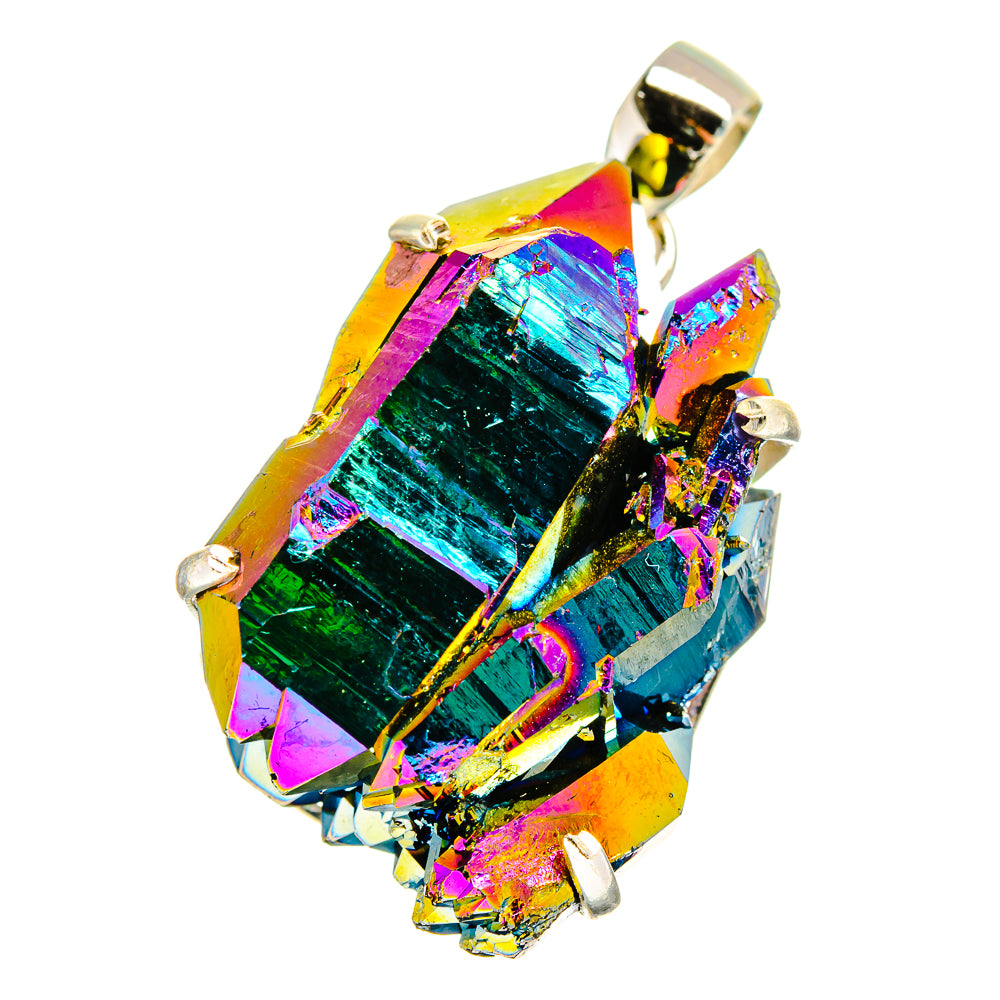 Titanium Sunshine Druzy Pendants handcrafted by Anasilvercos - PD16519