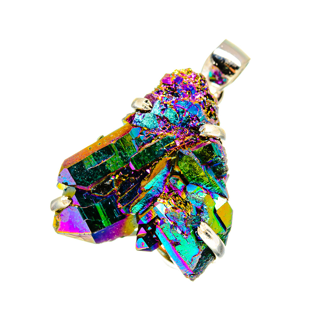 Titanium Sunshine Druzy Pendants handcrafted by Anasilvercos - PD16520