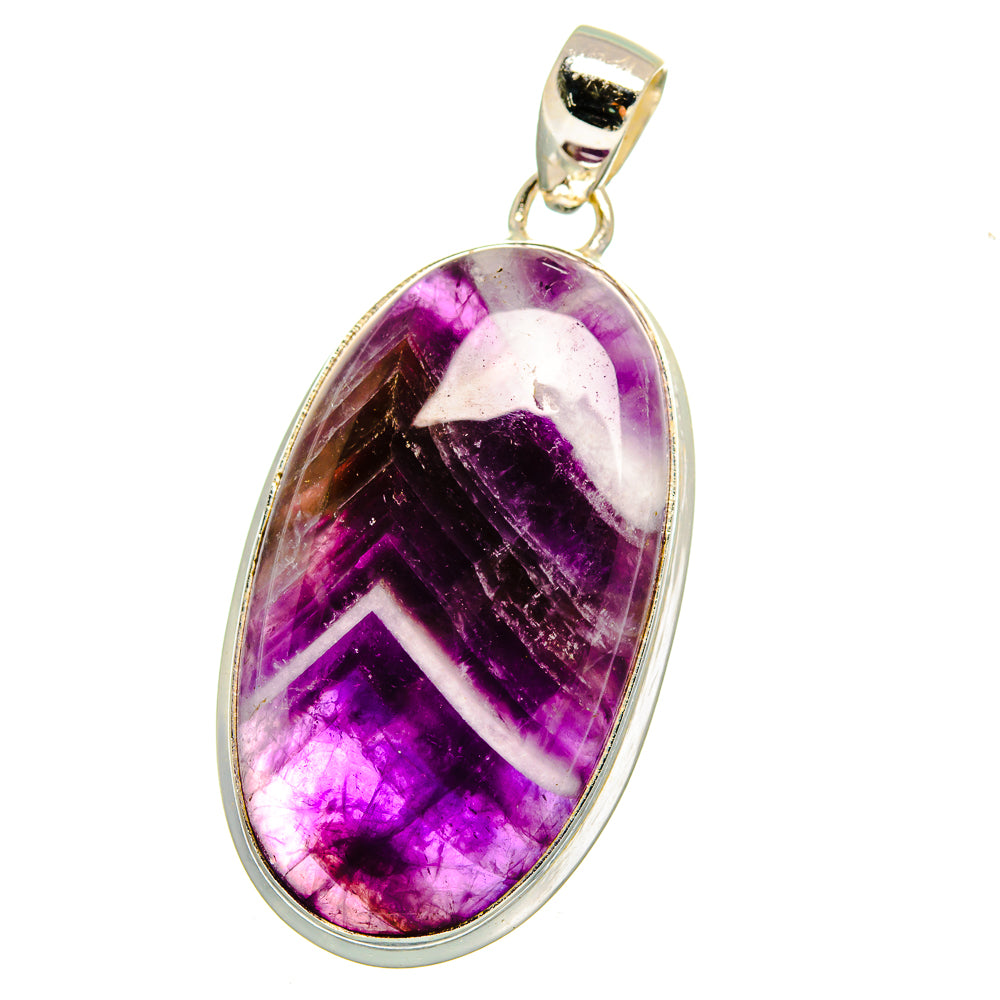 Chevron Amethyst Pendants handcrafted by Anasilvercos - PD16533