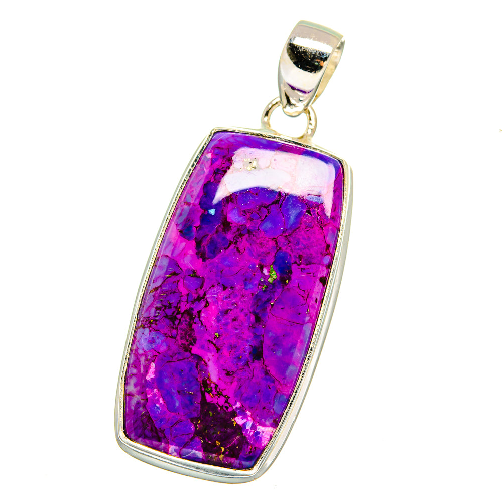 Purple Copper Composite Turquoise Pendants handcrafted by Anasilvercos - PD16535