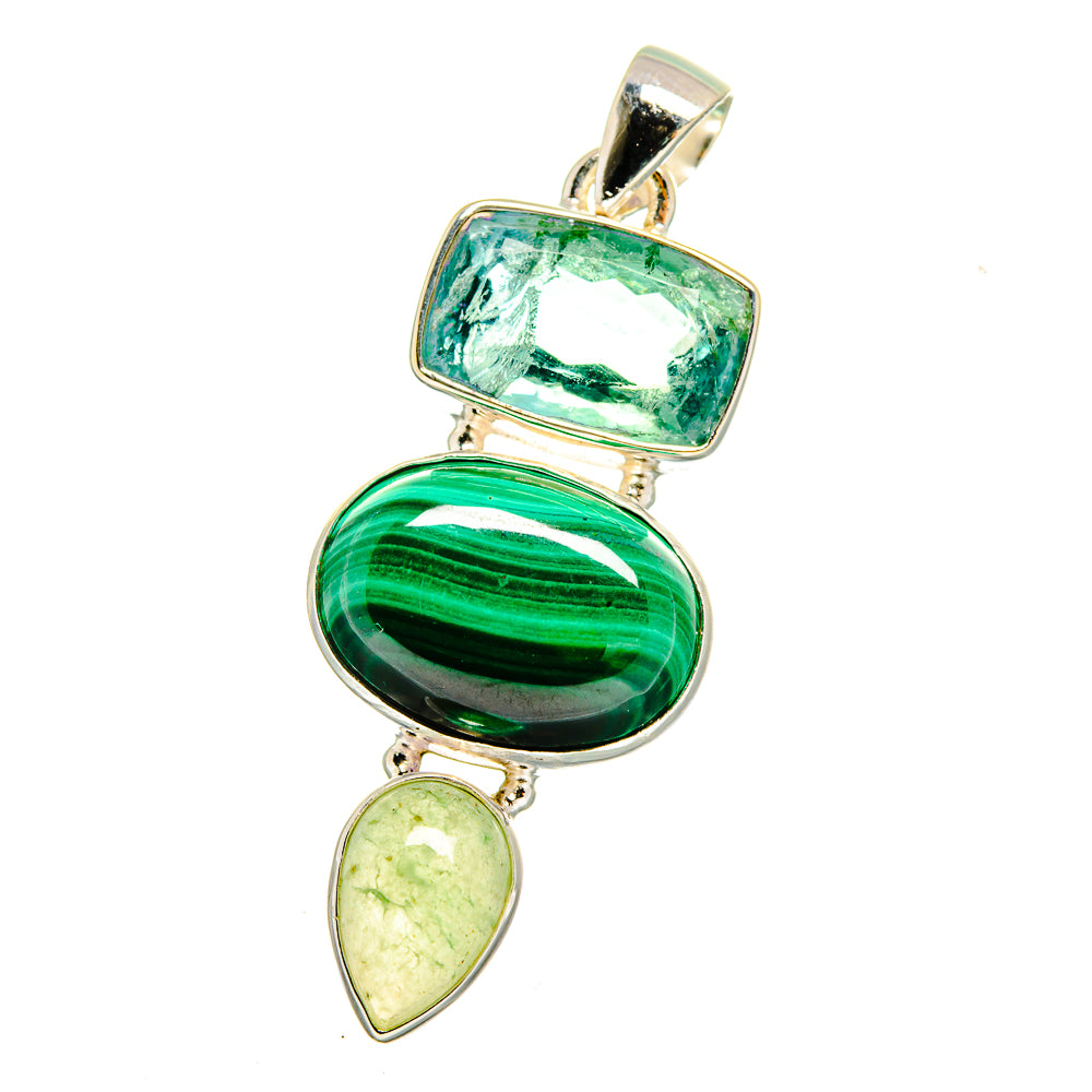 Malachite Pendants handcrafted by Anasilvercos - PD16565