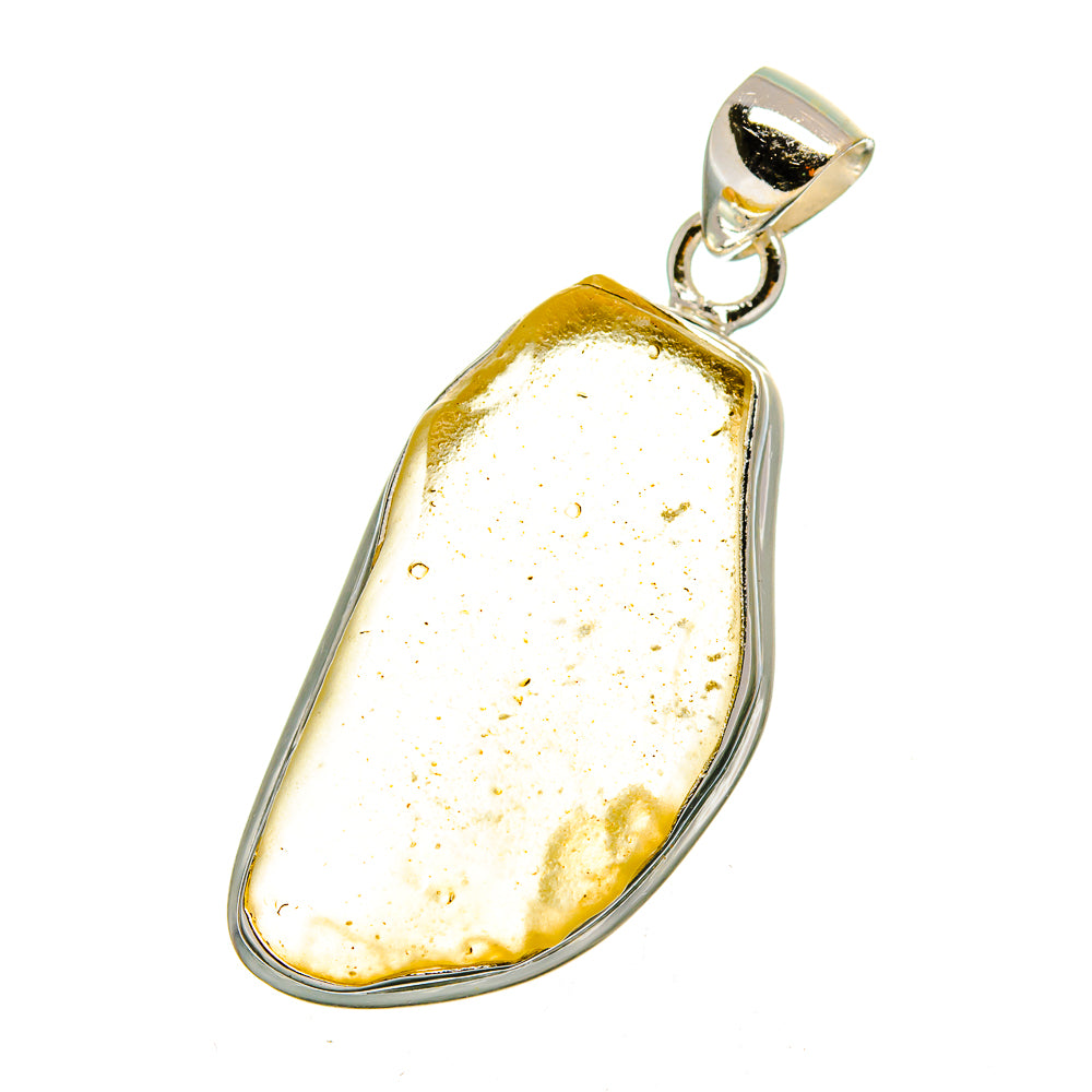 Libyan Desert Glass Pendants handcrafted by Anasilvercos - PD16568