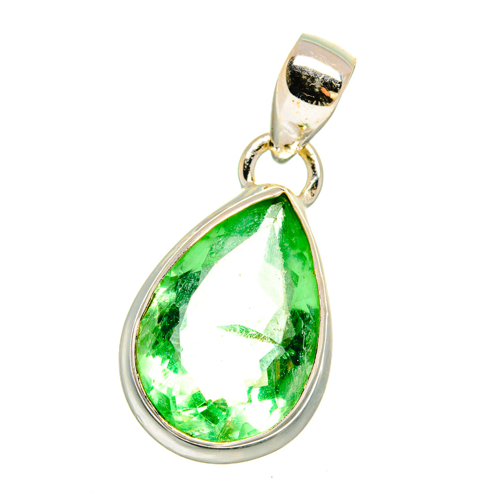 Green Fluorite Pendants handcrafted by Anasilvercos - PD16577