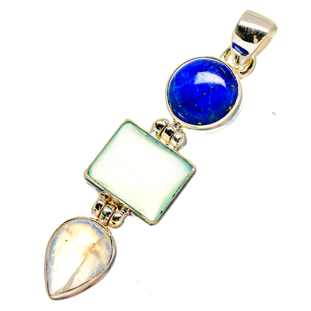 Aqua Chalcedony Pendants handcrafted by Anasilvercos - PD16581