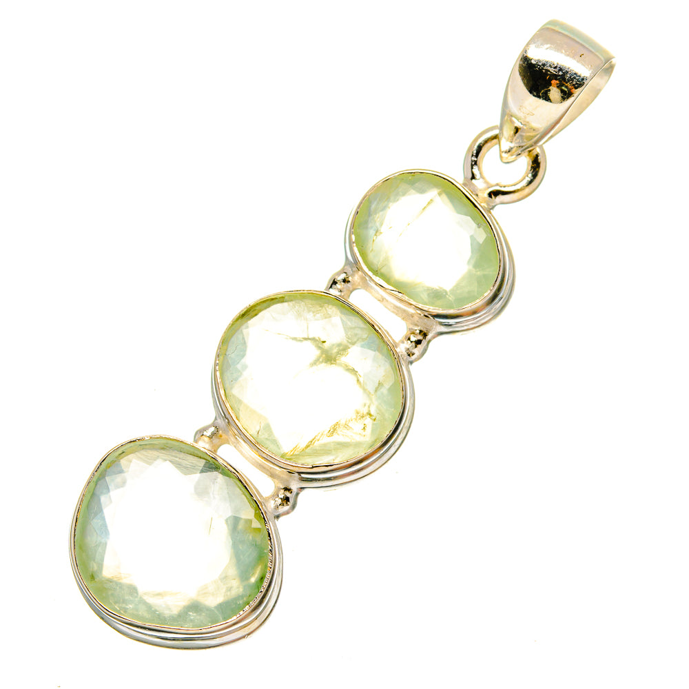 Prehnite Pendants handcrafted by Anasilvercos - PD16597 - Photo 2