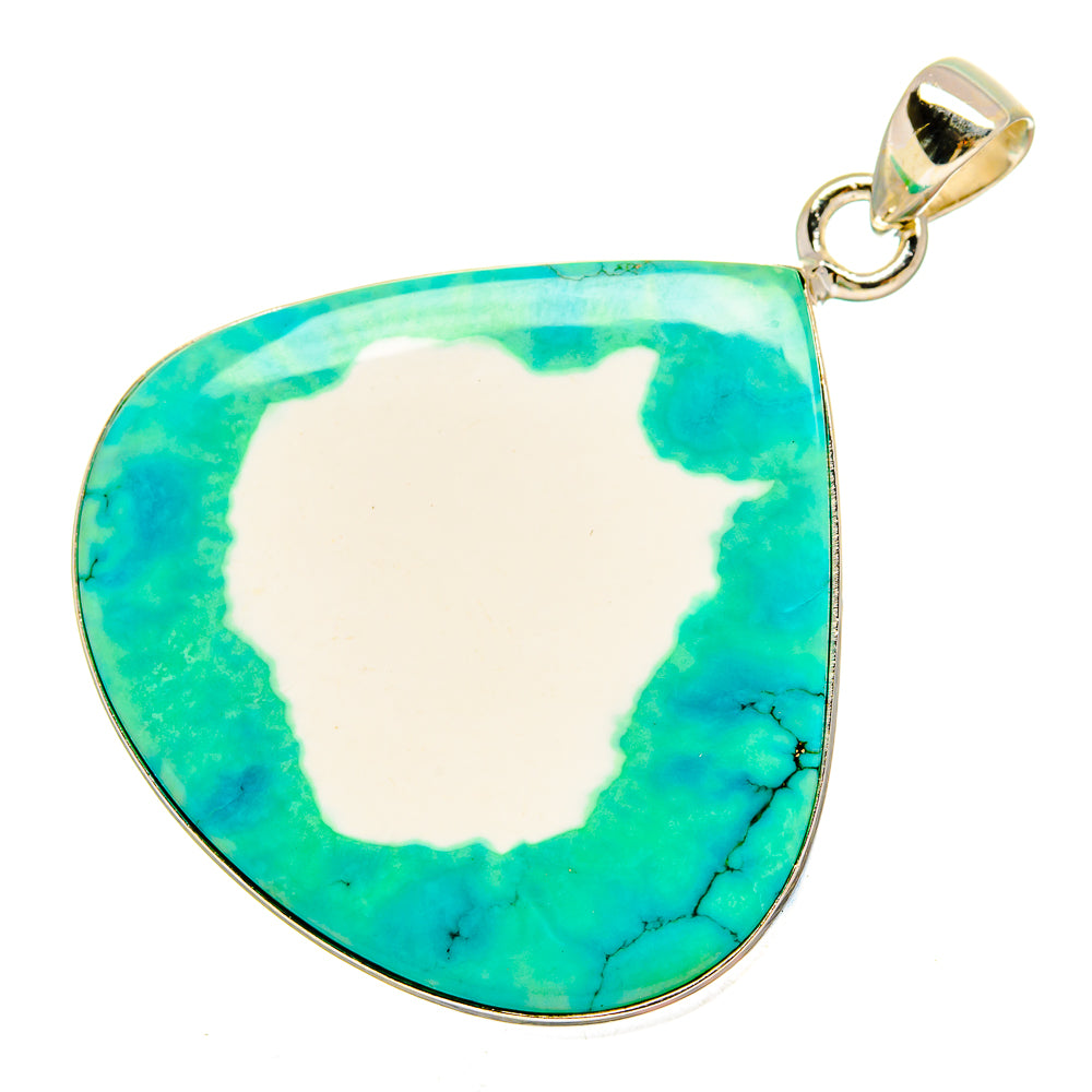 Green Howlite Pendants handcrafted by Anasilvercos - PD16598