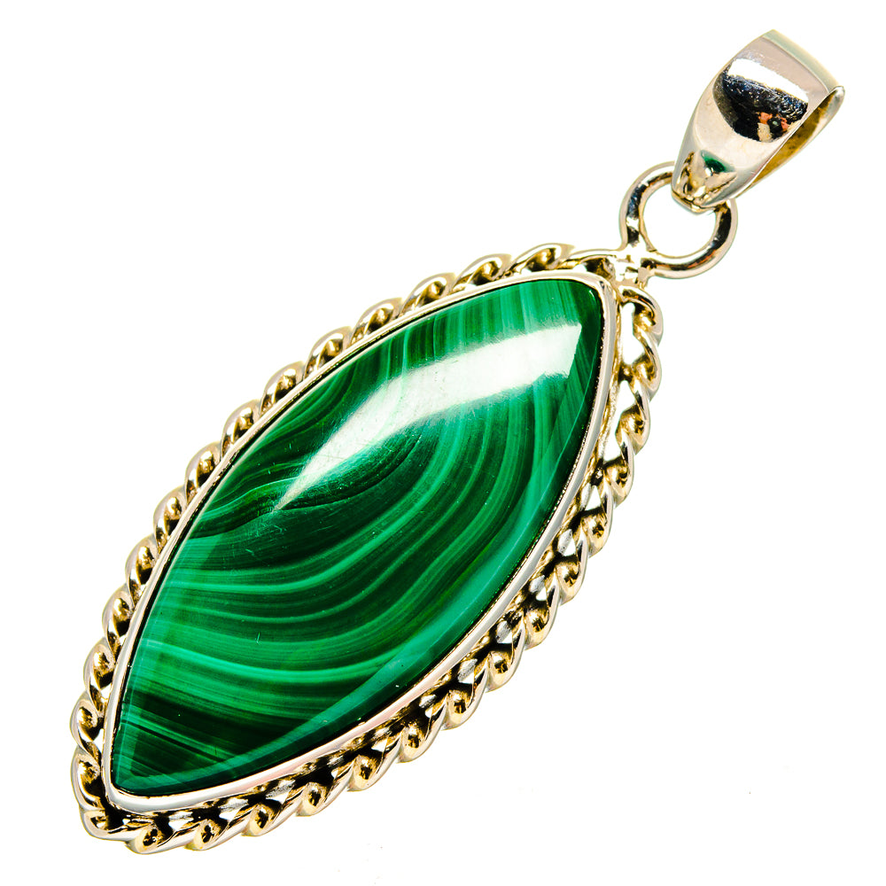 Malachite Pendants handcrafted by Anasilvercos - PD16599