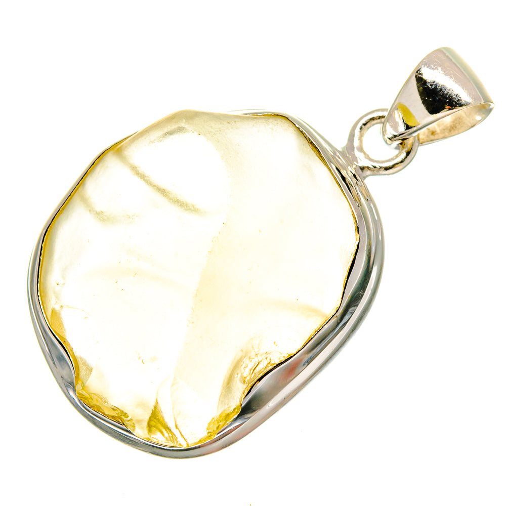 Libyan Desert Glass Pendants handcrafted by Anasilvercos - PD16611