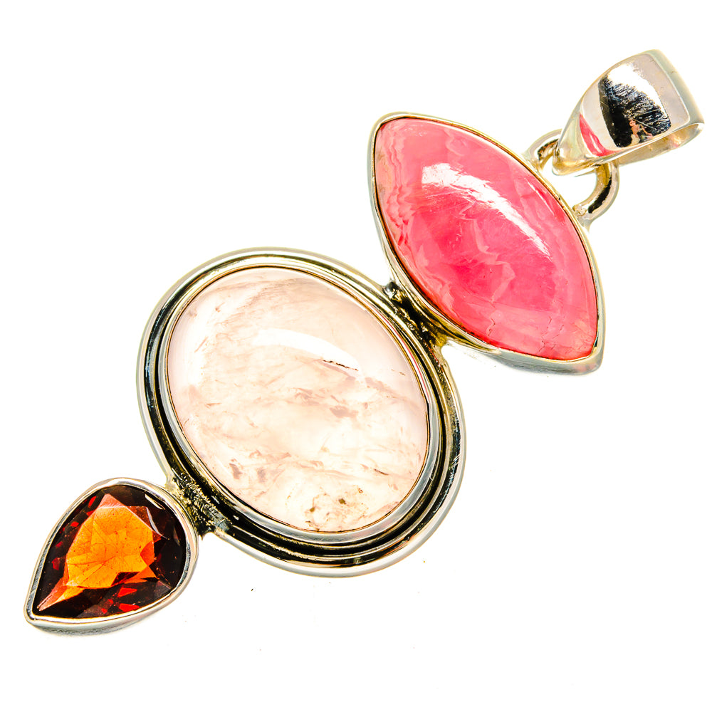 Rose Quartz Pendants handcrafted by Anasilvercos - PD16613