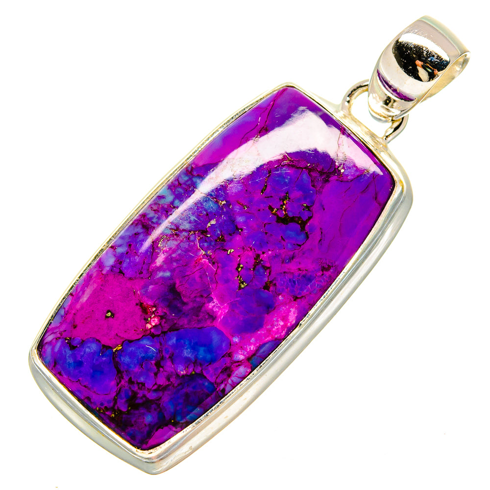 Purple Copper Composite Turquoise Pendants handcrafted by Anasilvercos - PD16619