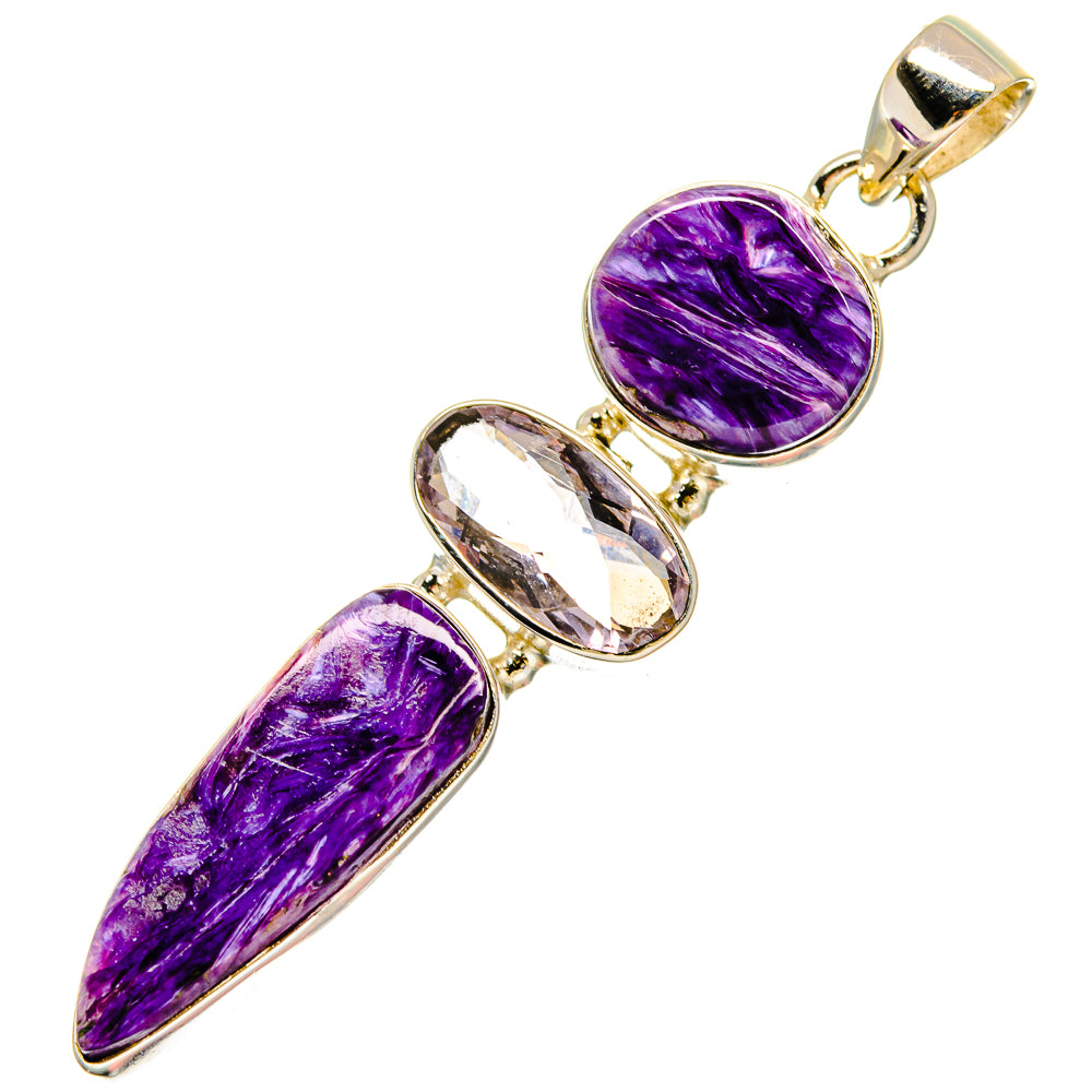 Charoite Pendants handcrafted by Anasilvercos - PD16628