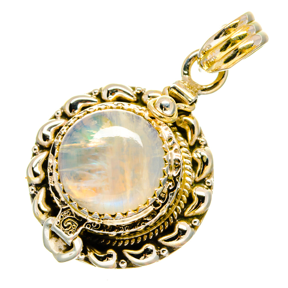 Rainbow Moonstone Pendants handcrafted by Anasilvercos - PD16635