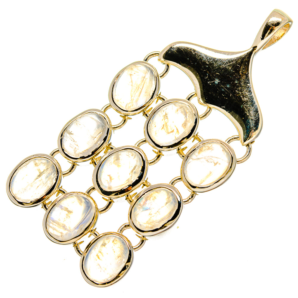 Rainbow Moonstone Pendants handcrafted by Anasilvercos - PD16639