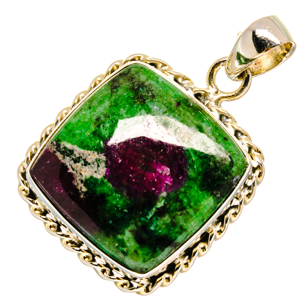 Ruby Zoisite Pendants handcrafted by Anasilvercos - PD16664