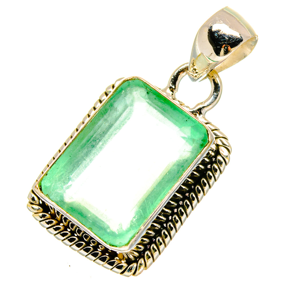 Green Fluorite Pendants handcrafted by Anasilvercos - PD16668