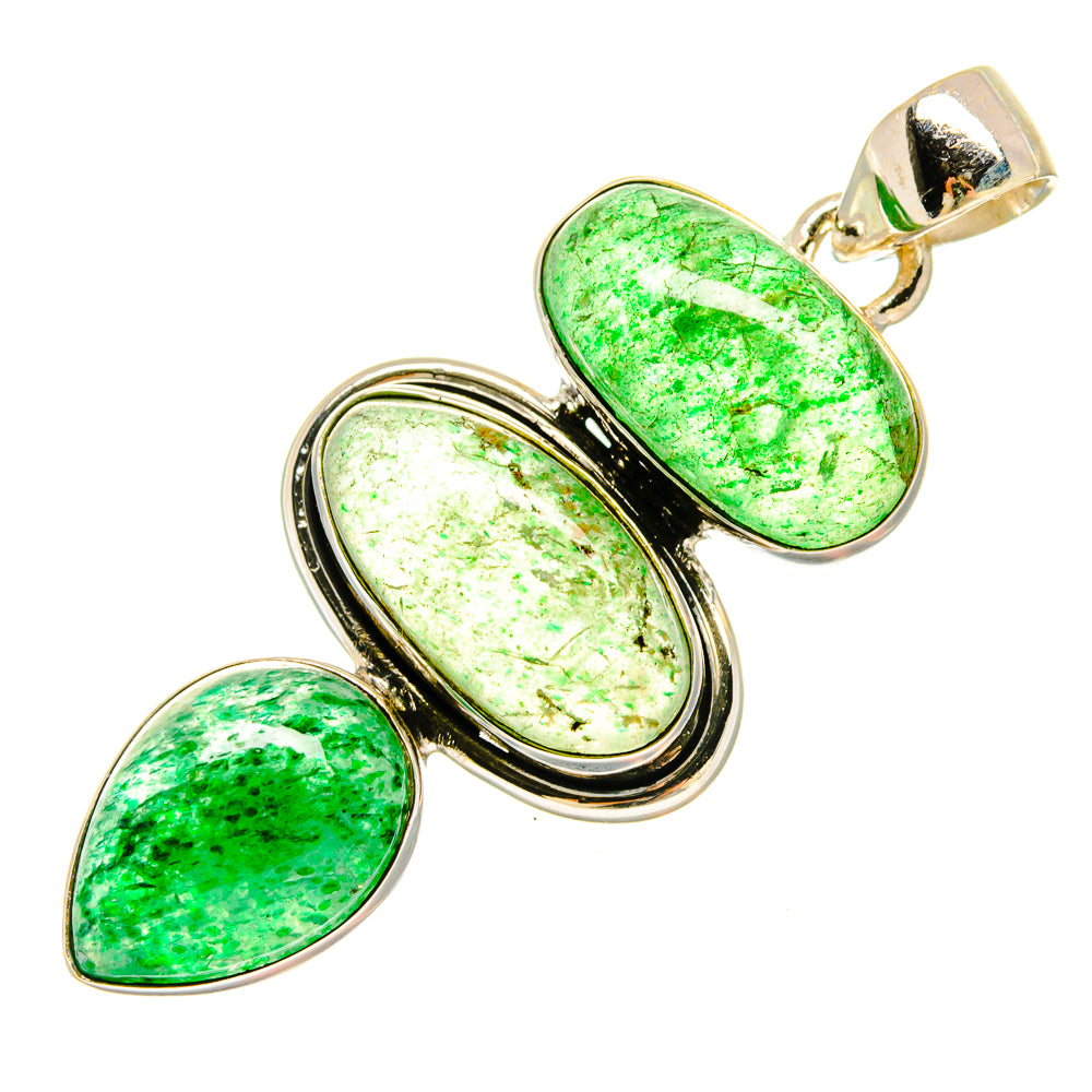 Prehnite Pendants handcrafted by Anasilvercos - PD16671