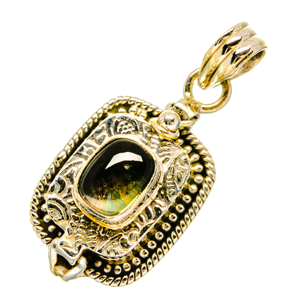 Green Tourmaline Pendants handcrafted by Anasilvercos - PD16679