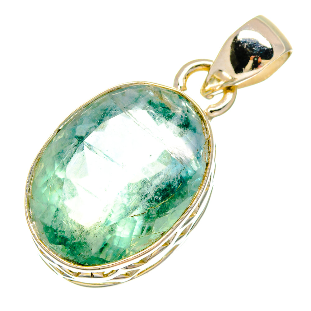 Green Fluorite Pendants handcrafted by Anasilvercos - PD16691