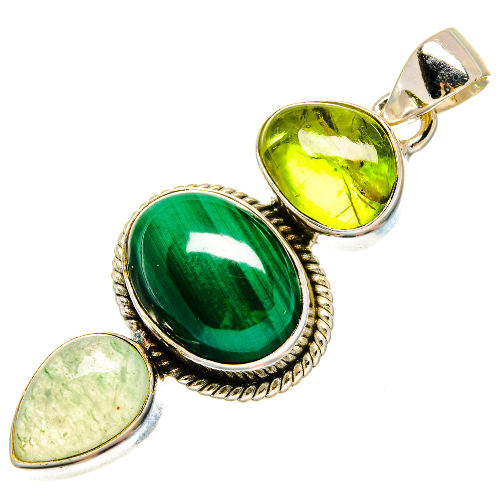 Malachite Pendants handcrafted by Anasilvercos - PD16692