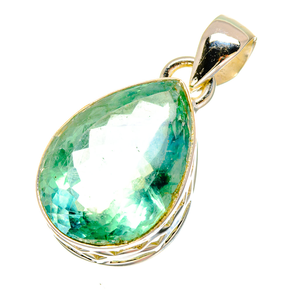 Green Fluorite Pendants handcrafted by Anasilvercos - PD16695