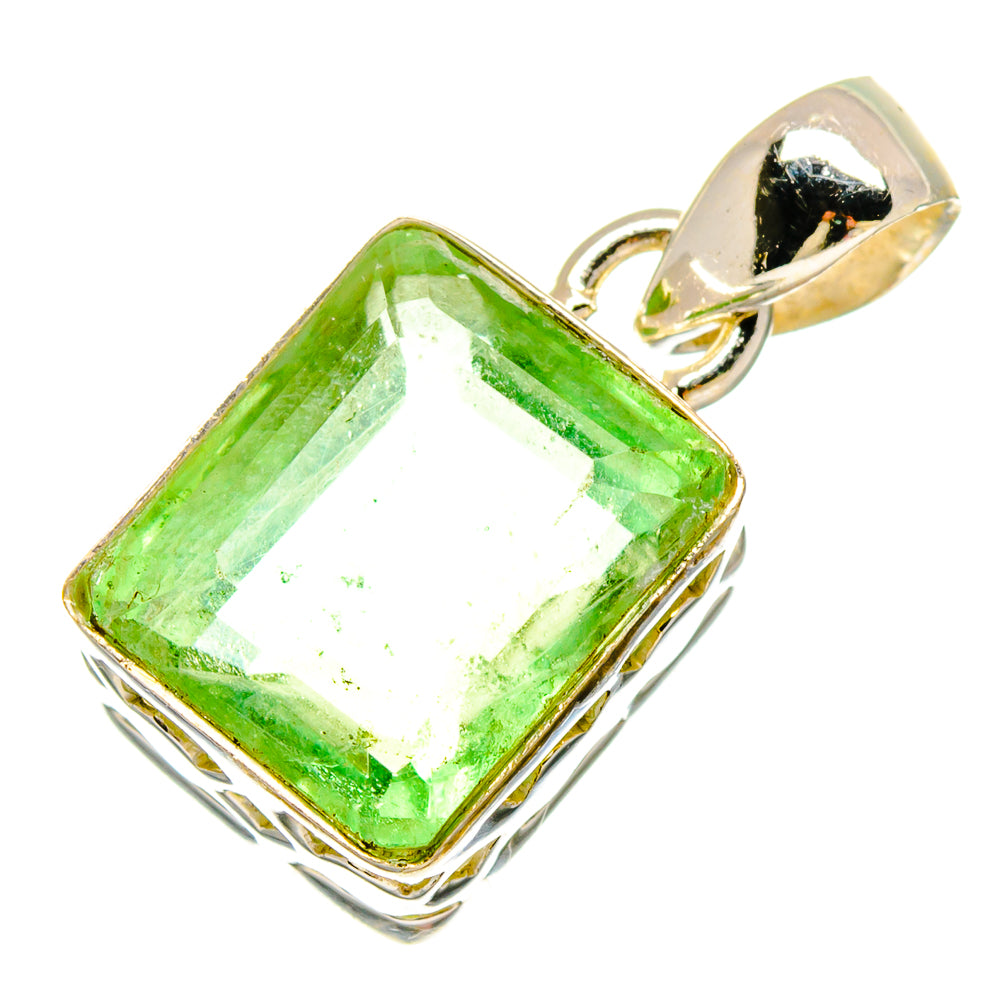 Green Fluorite Pendants handcrafted by Anasilvercos - PD16700