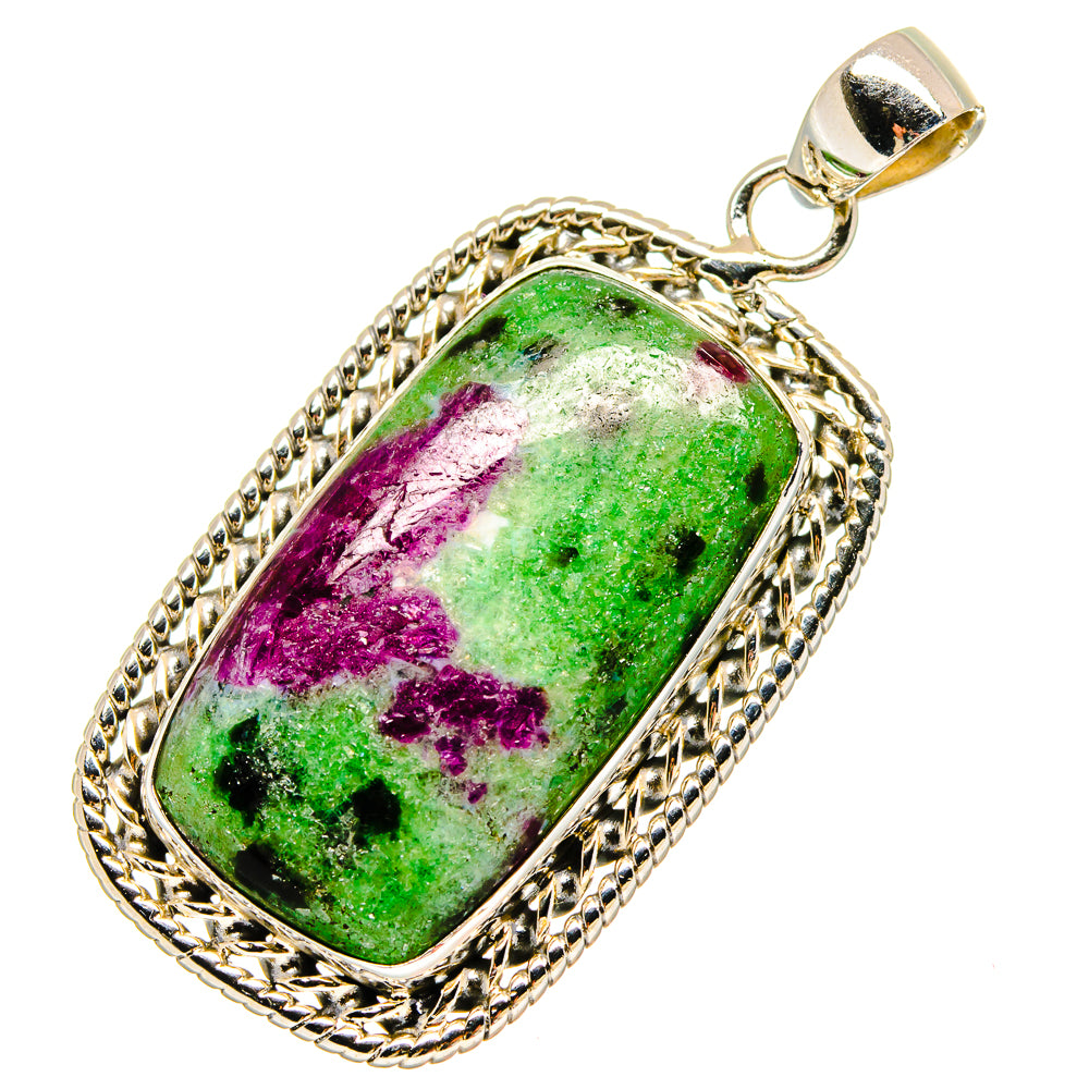 Ruby Zoisite Pendants handcrafted by Anasilvercos - PD16701
