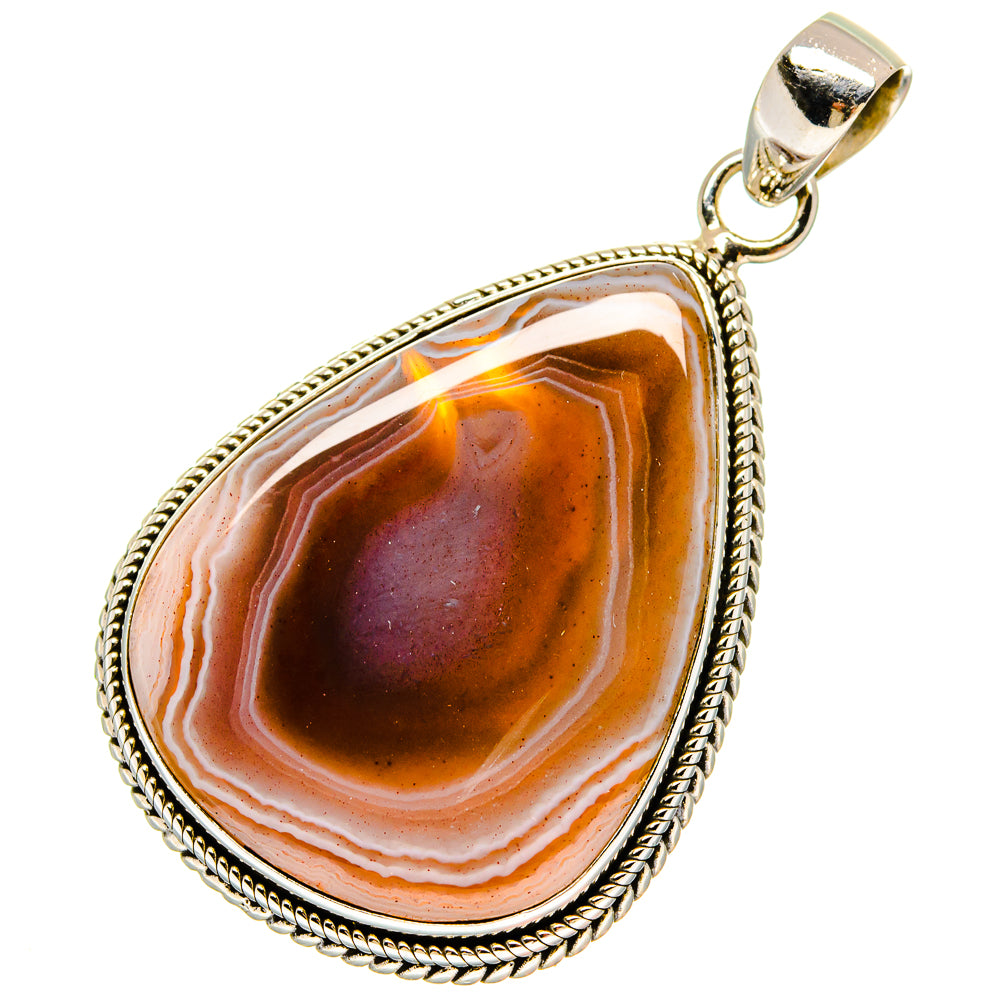 Botswana Agate Pendants handcrafted by Anasilvercos - PD16706