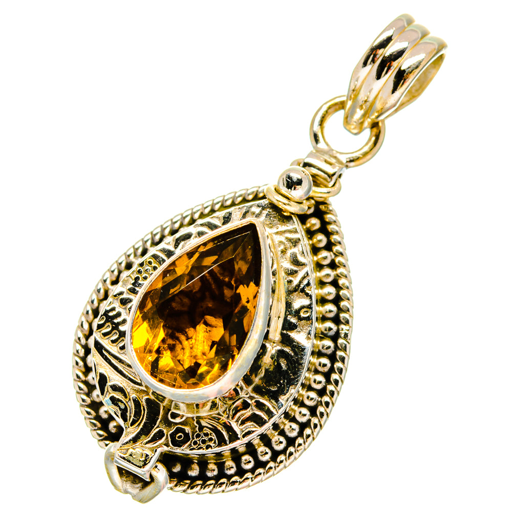 Mandarin Citrine Pendants handcrafted by Anasilvercos - PD16709