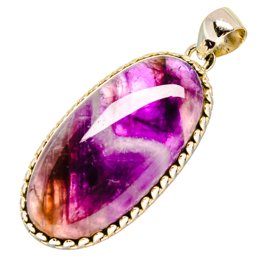 Chevron Amethyst Pendants handcrafted by Anasilvercos - PD16720