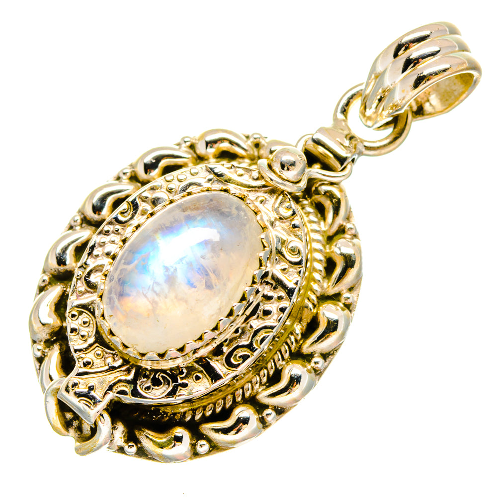 Rainbow Moonstone Pendants handcrafted by Anasilvercos - PD16735