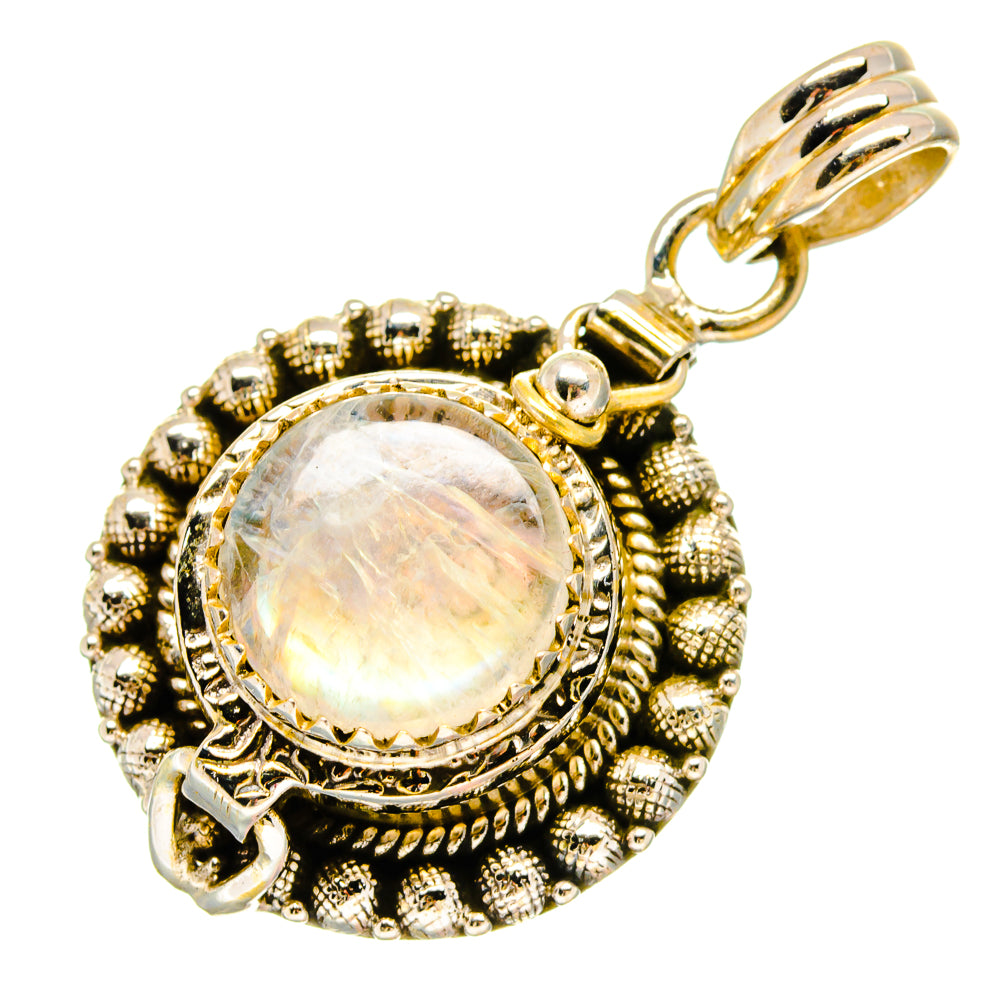 Rainbow Moonstone Pendants handcrafted by Anasilvercos - PD16736