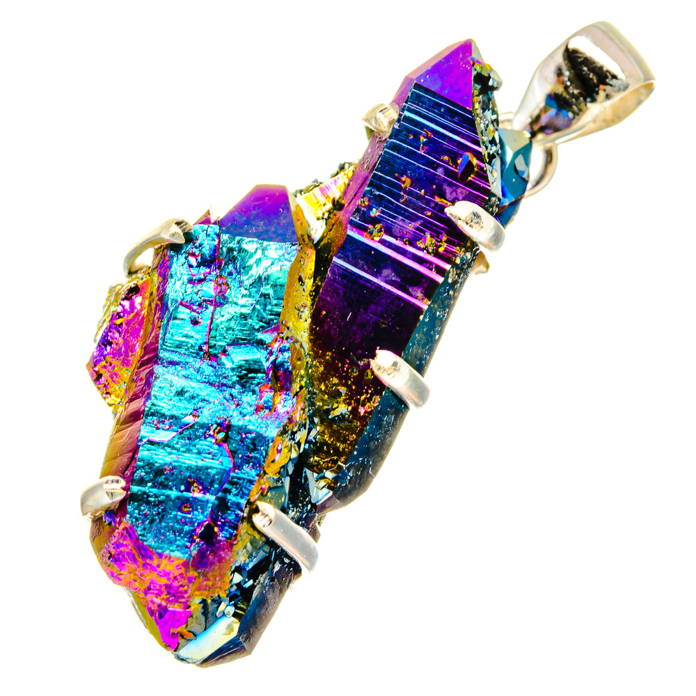 Titanium Sunshine Druzy Pendants handcrafted by Anasilvercos - PD16745