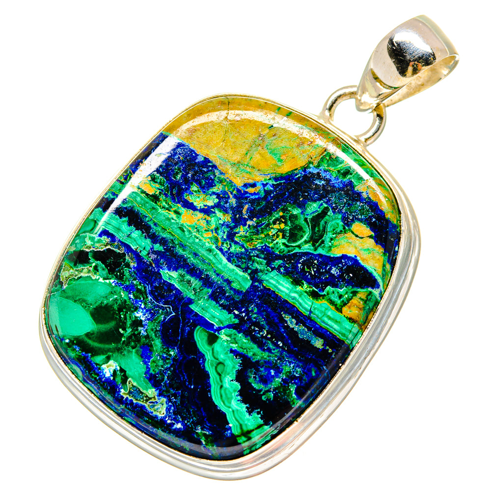 Azurite Malachite Pendants handcrafted by Anasilvercos - PD16747