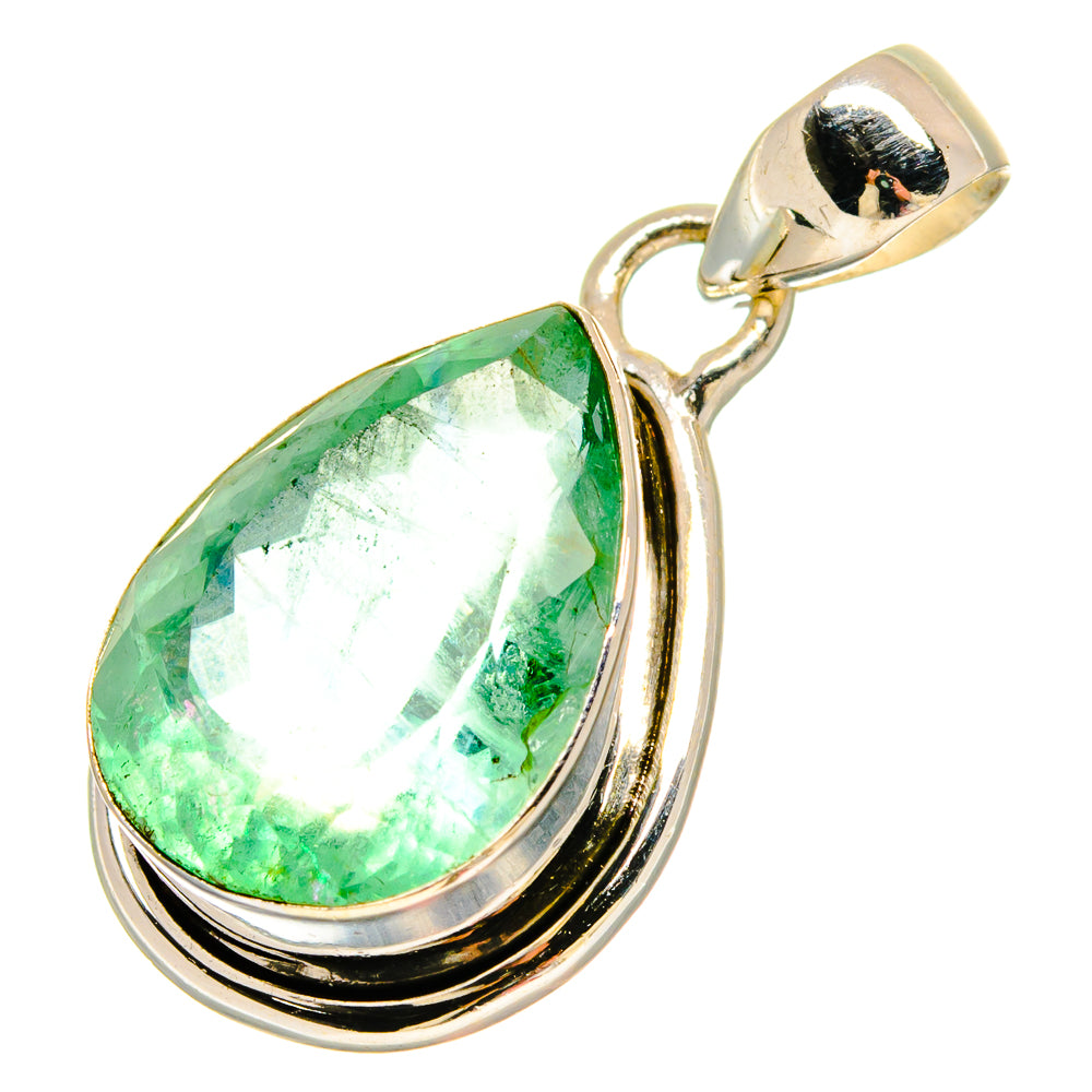 Green Fluorite Pendants handcrafted by Anasilvercos - PD16774