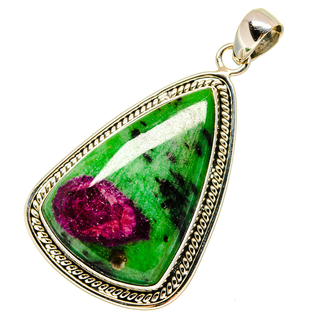 Ruby Zoisite Pendants handcrafted by Anasilvercos - PD16782
