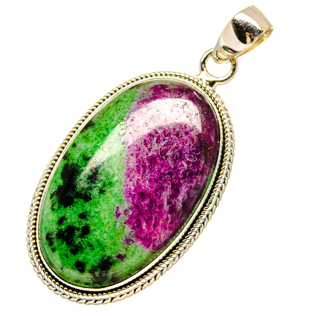 Ruby Zoisite Pendants handcrafted by Anasilvercos - PD16850