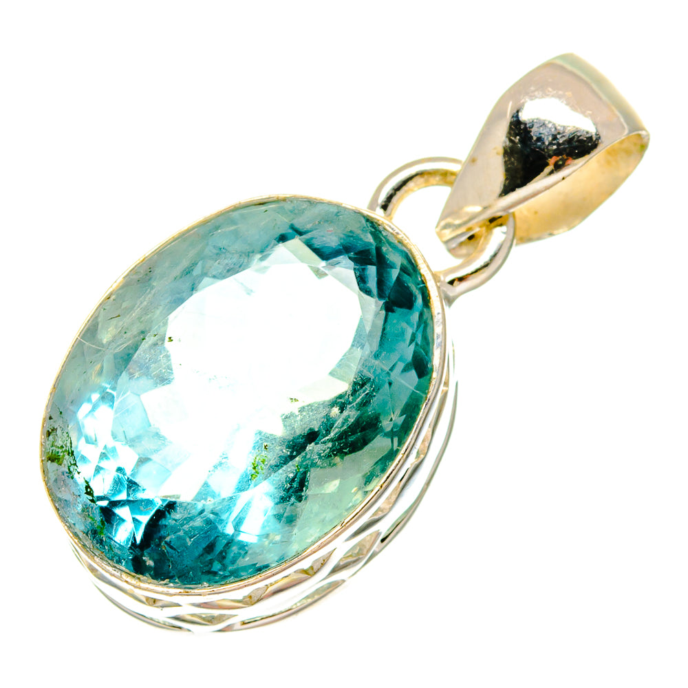 Blue Fluorite Pendants handcrafted by Anasilvercos - PD16851