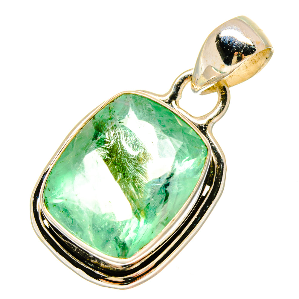 Green Fluorite Pendants handcrafted by Anasilvercos - PD16853